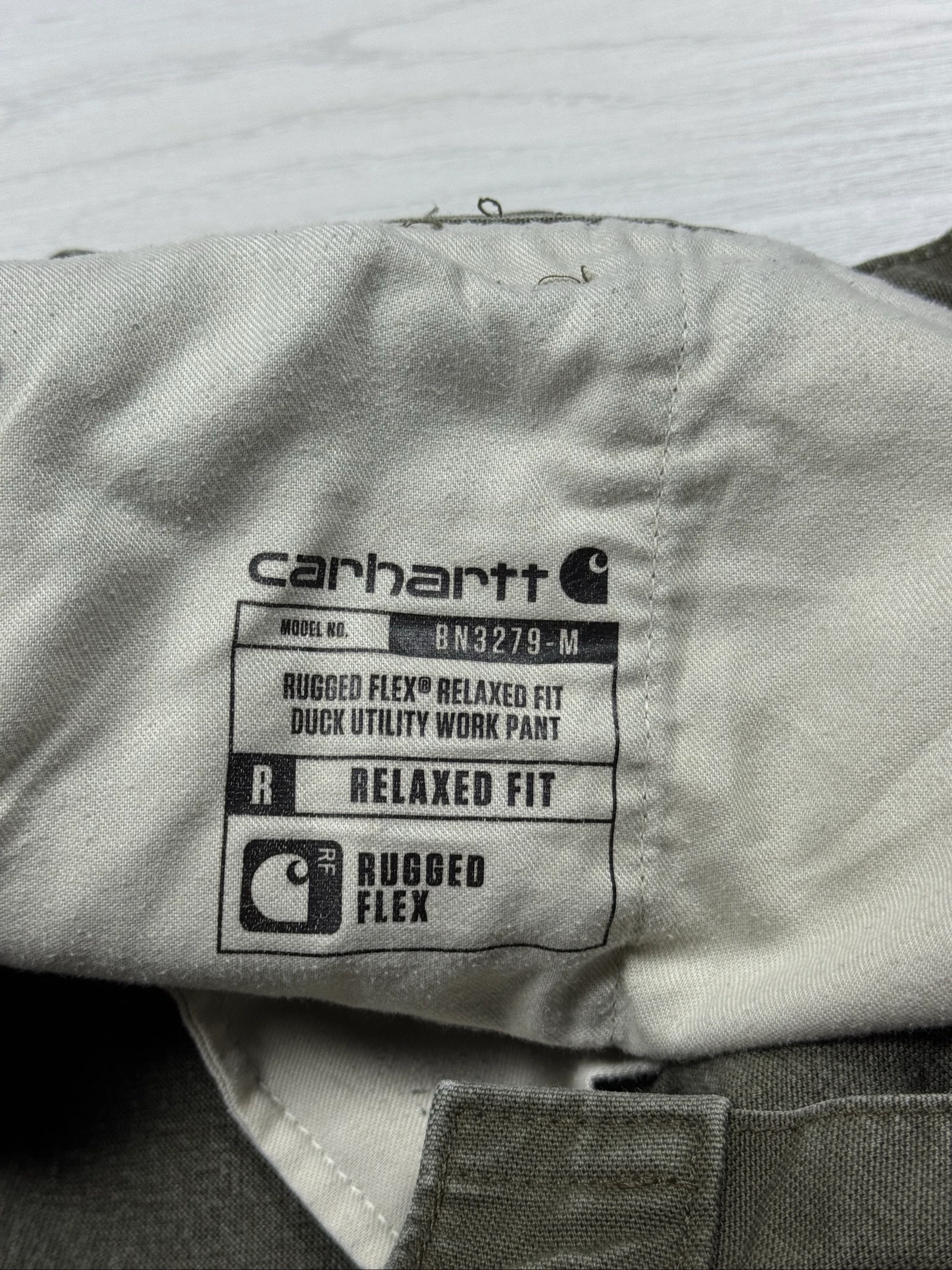 Carhartt Carpenter Pants Olive Green Vintage Workwear Wide Leg Utili – photo 7